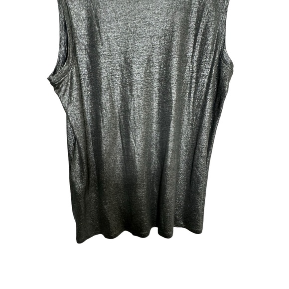 Eileen Fisher Organic Linen Silver Metallic Shimmer Tank, EUC, Size, 1, no flaws - Picture 5 of 8